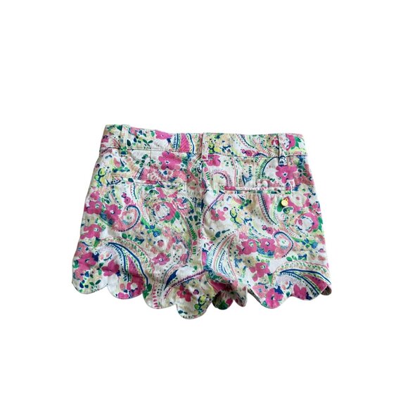 CROWN & IVY Kids Girls Scalloped Floral Short Size 8 - Picture 3 of 6